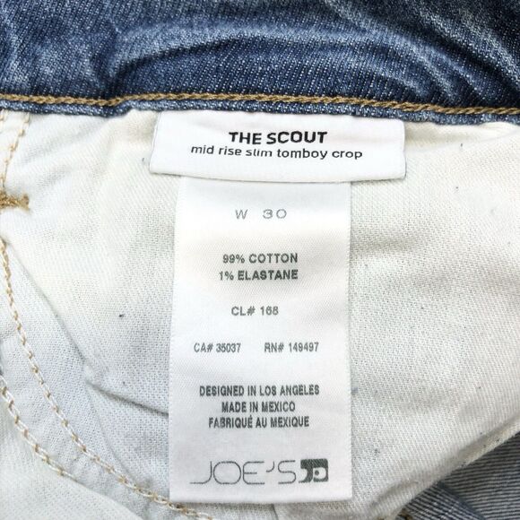 Joe’s Women’s THE SCOUT Mid Rise Slim Tomboy Cropped Jeans Sz 30 TLGTWZ5992 - Picture 9 of 13